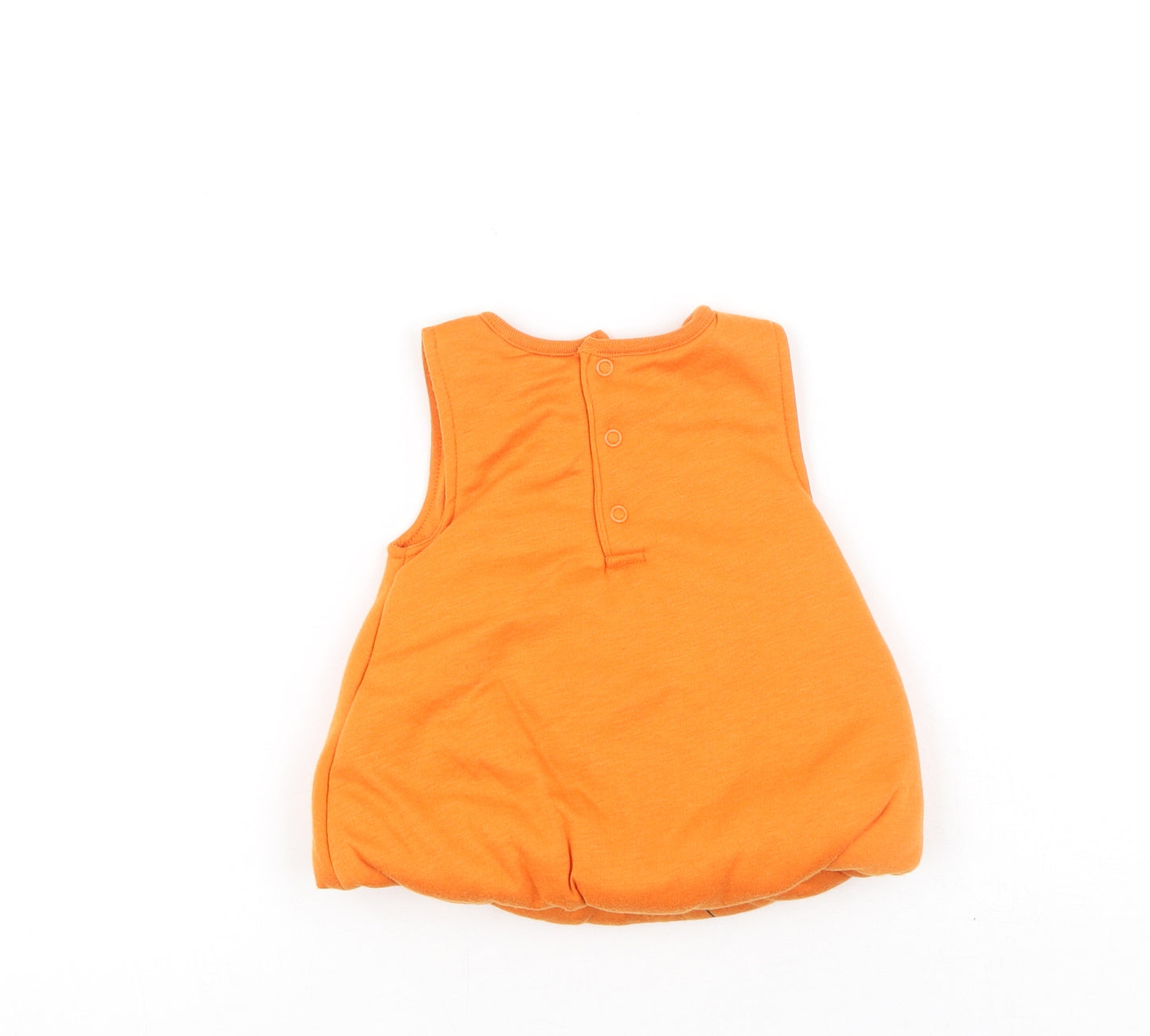 F&F Baby Orange  Polyester Basic Tank Size 3-6 Months Round Neck  - pumpkin