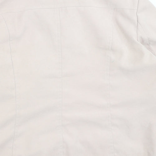 Bonmarché Womens Beige Round Neck  Polyester Full Zip Jumper Size 18