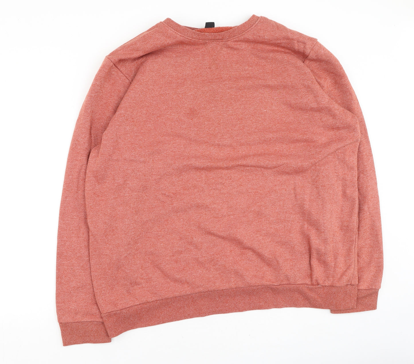 F&F Mens Orange  Cotton Pullover Sweatshirt Size 2XL