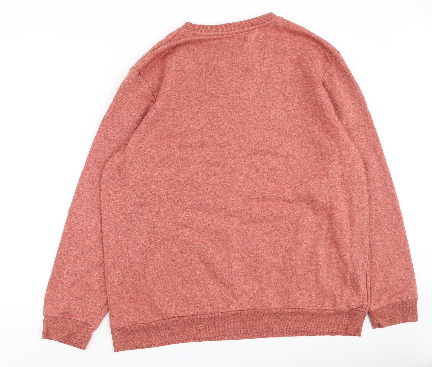 F&F Mens Orange  Cotton Pullover Sweatshirt Size 2XL