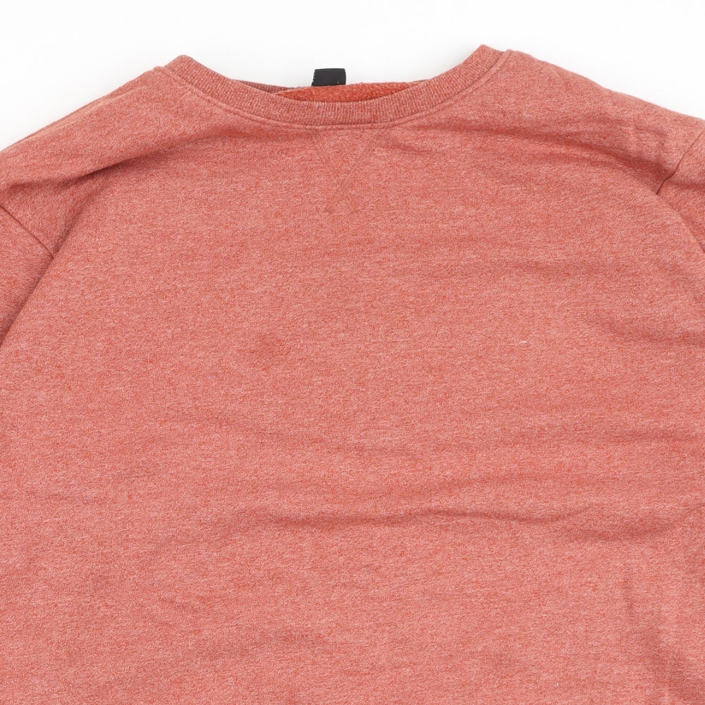 F&F Mens Orange  Cotton Pullover Sweatshirt Size 2XL