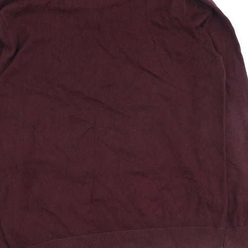 Burton Mens Red  Polyester  Button-Up Size L Collared