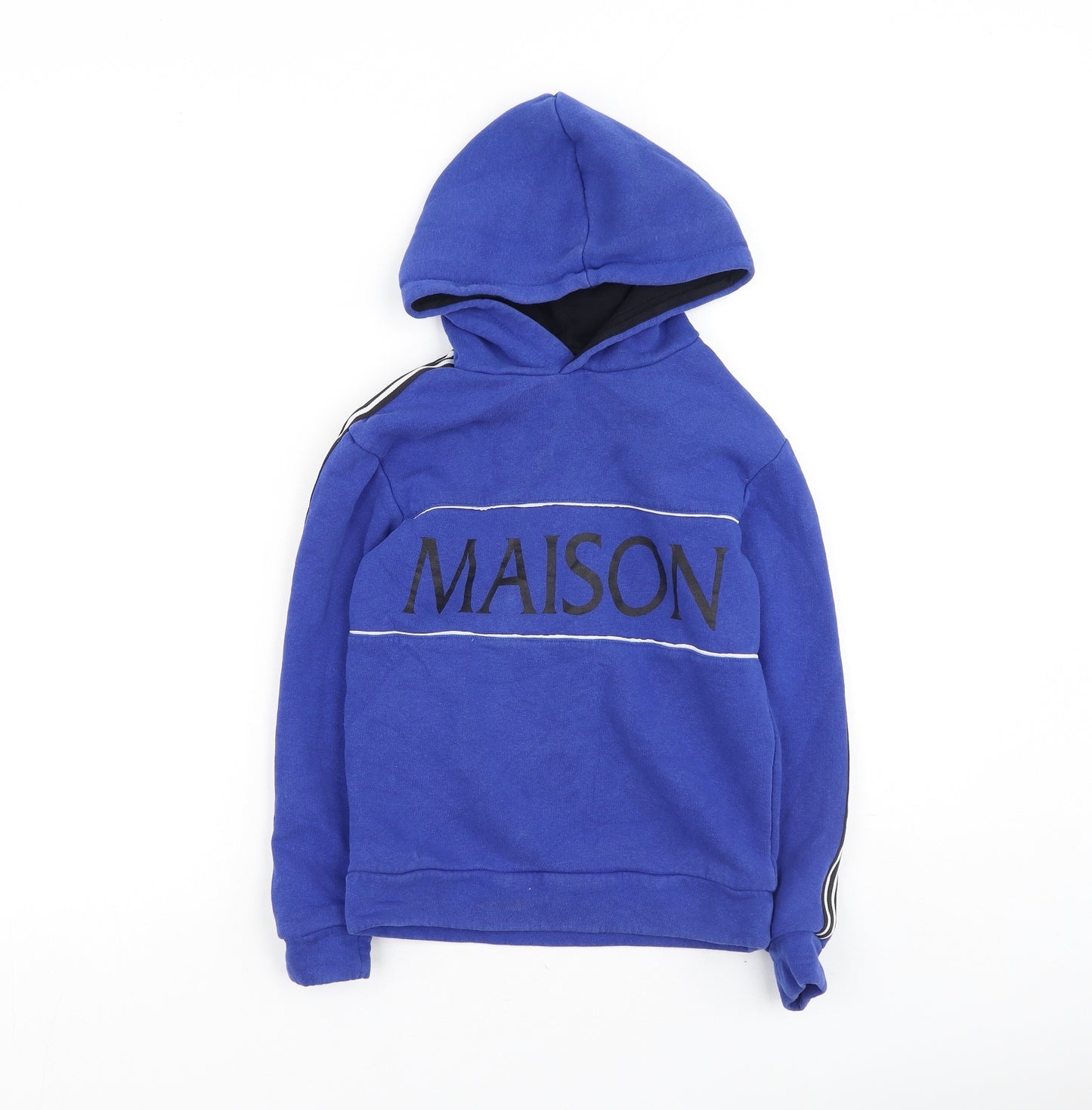 River Island  Boys Blue  Cotton Pullover Hoodie Size 7-8 Years   - Maison