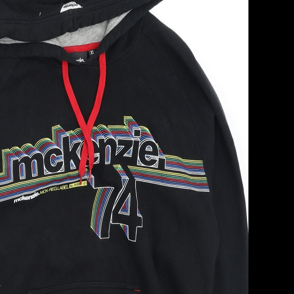 McKenzie Mens Multicoloured  Cotton Pullover Hoodie Size XL