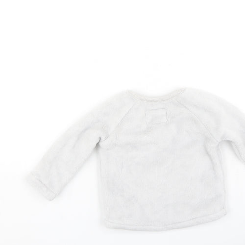 F&F Girls Grey Solid Cotton Cami Pyjama Top Size 3-6 Months   - Bunnies