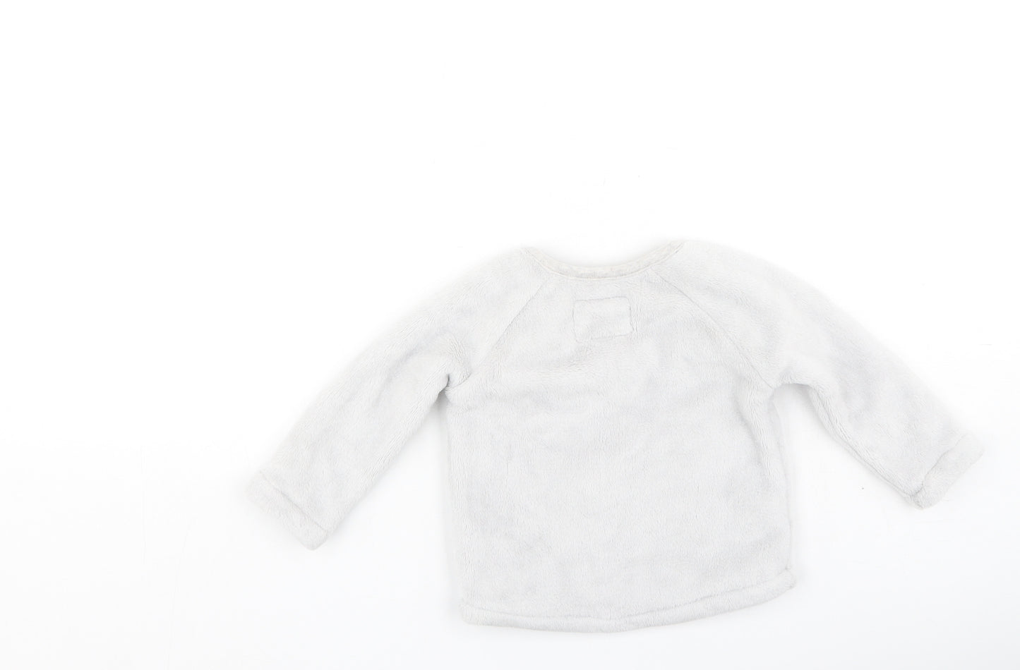 F&F Girls Grey Solid Cotton Cami Pyjama Top Size 3-6 Months   - Bunnies