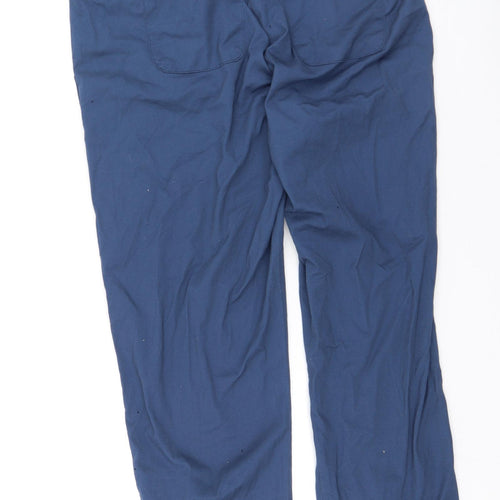 Dunnes Stores Womens Blue  Cotton Trousers  Size L L25 in Regular