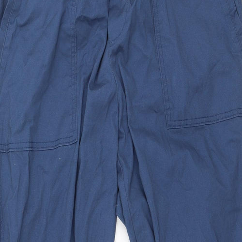 Dunnes Stores Womens Blue  Cotton Trousers  Size L L25 in Regular