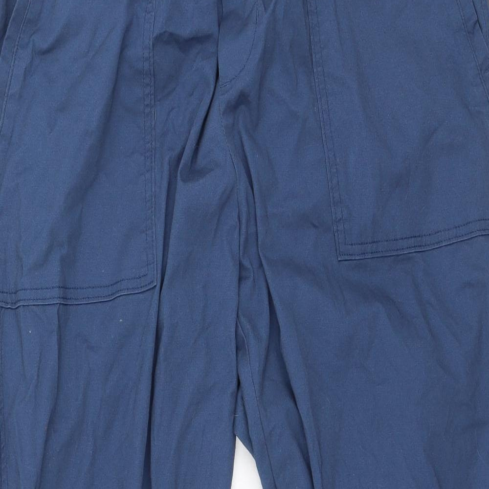 Dunnes Stores Womens Blue  Cotton Trousers  Size L L25 in Regular