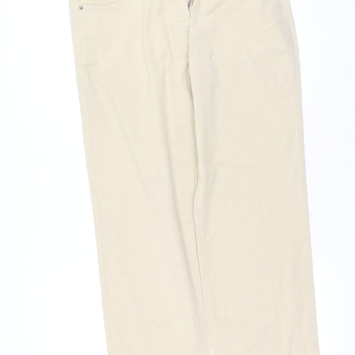 Backtee Womens Beige  Cotton Trousers  Size 16 L26 in Regular