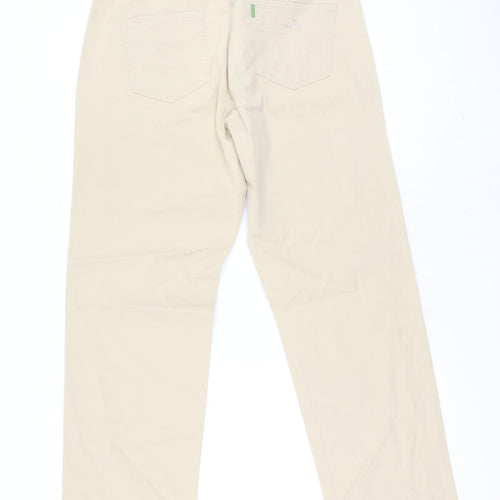 Backtee Womens Beige  Cotton Trousers  Size 16 L26 in Regular