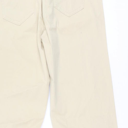 Backtee Womens Beige  Cotton Trousers  Size 16 L26 in Regular