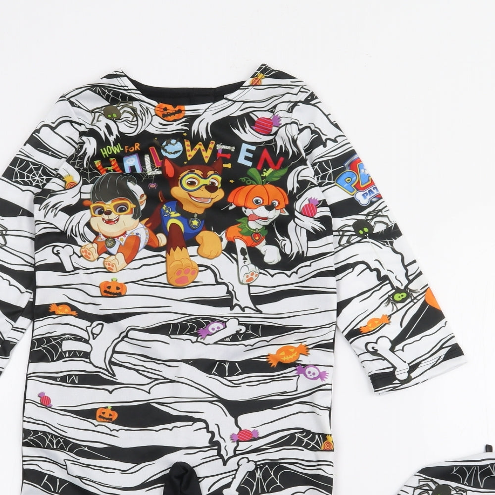 Paw Patrol Baby Black Geometric Polyester Babygrow One-Piece Size 12-18 Months   - Halloween costume