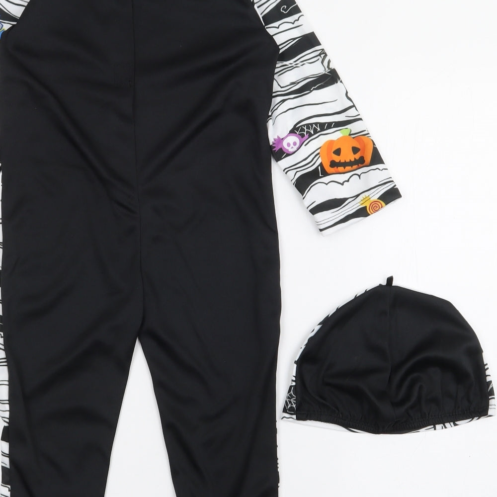 Paw Patrol Baby Black Geometric Polyester Babygrow One-Piece Size 12-18 Months   - Halloween costume