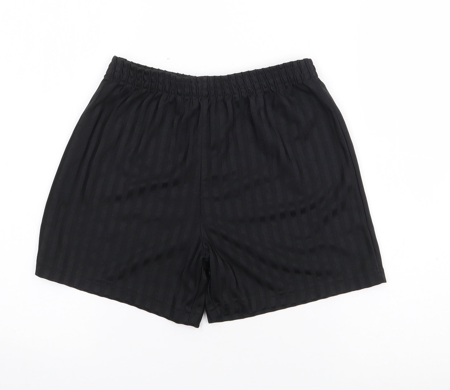 George Boys Black Striped Polyester Sweat Shorts Size 10-11 Years  Regular