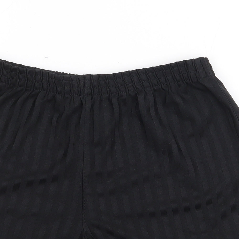 George Boys Black Striped Polyester Sweat Shorts Size 10-11 Years  Regular