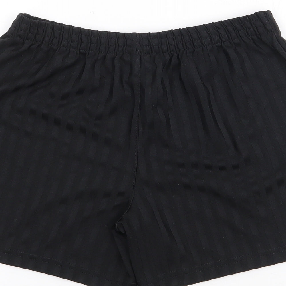 George Boys Black Striped Polyester Sweat Shorts Size 10-11 Years  Regular
