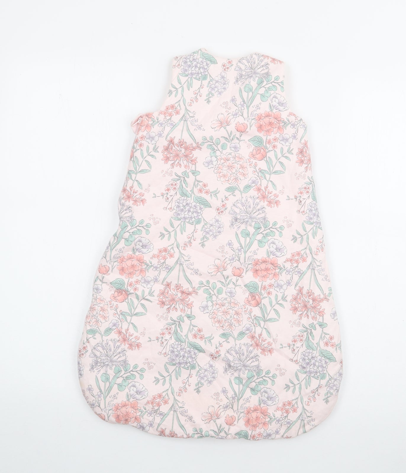 TU Girls Pink Floral Cotton Babygrow One-Piece Size 0-3 Months  Zip