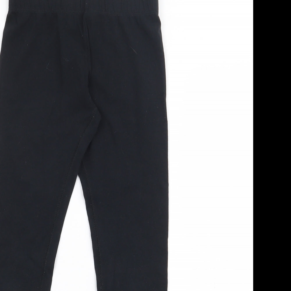 Nike Girls Black  Cotton Pedal Pusher Trousers Size 8-9 Years  Regular
