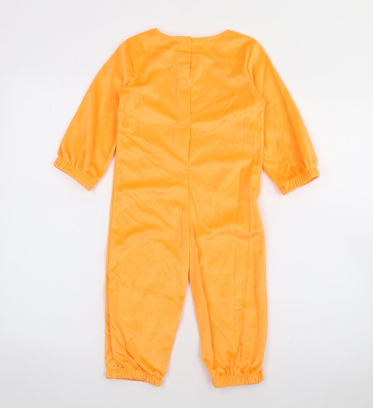 TU Boys Orange Solid Polyester  Bodysuit Size 2-3 Years   - Pumpkin Halloween Costume