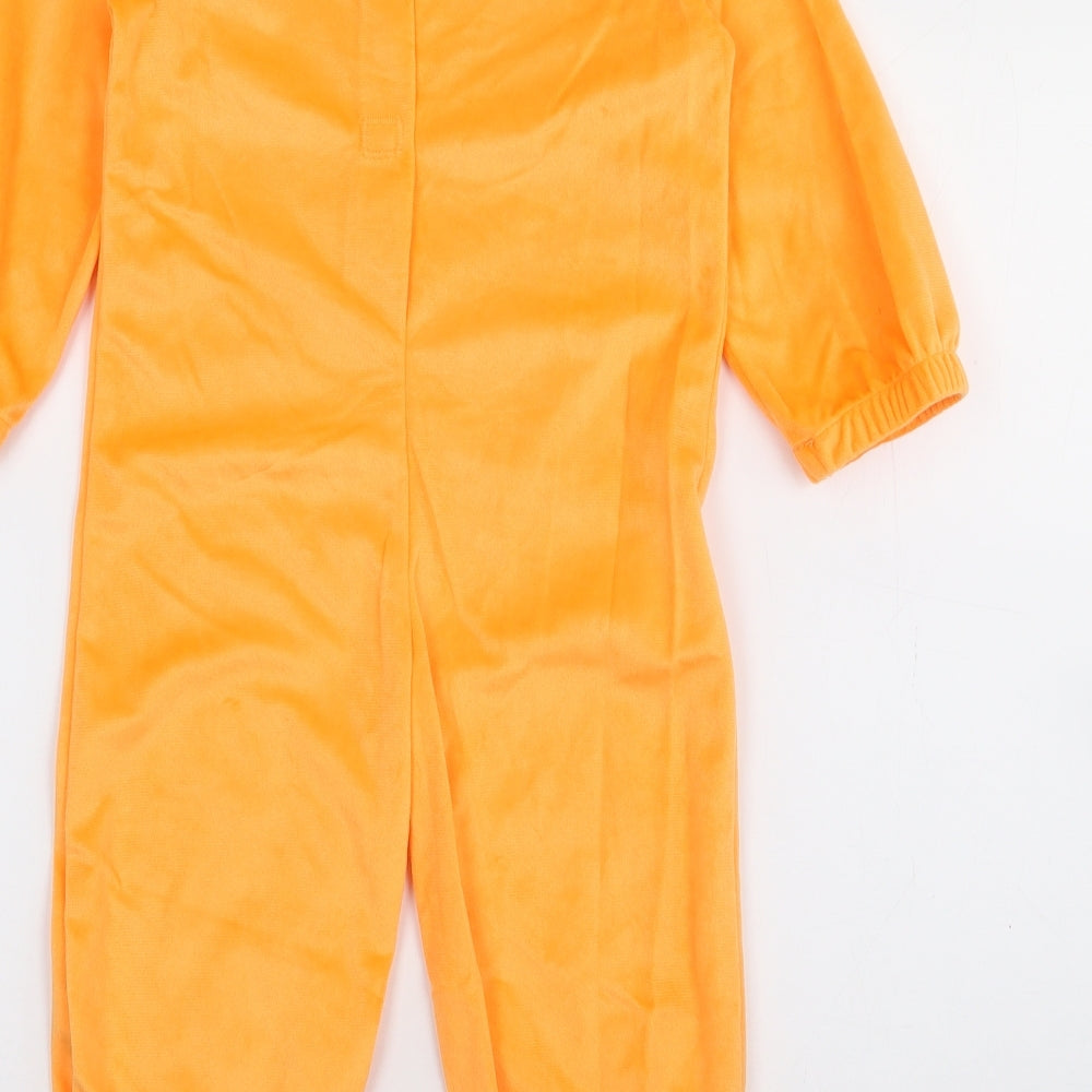 TU Boys Orange Solid Polyester  Bodysuit Size 2-3 Years   - Pumpkin Halloween Costume
