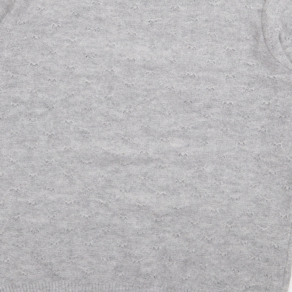 NEXT Womens Grey Boat Neck  Acrylic Pullover Jumper Size 10