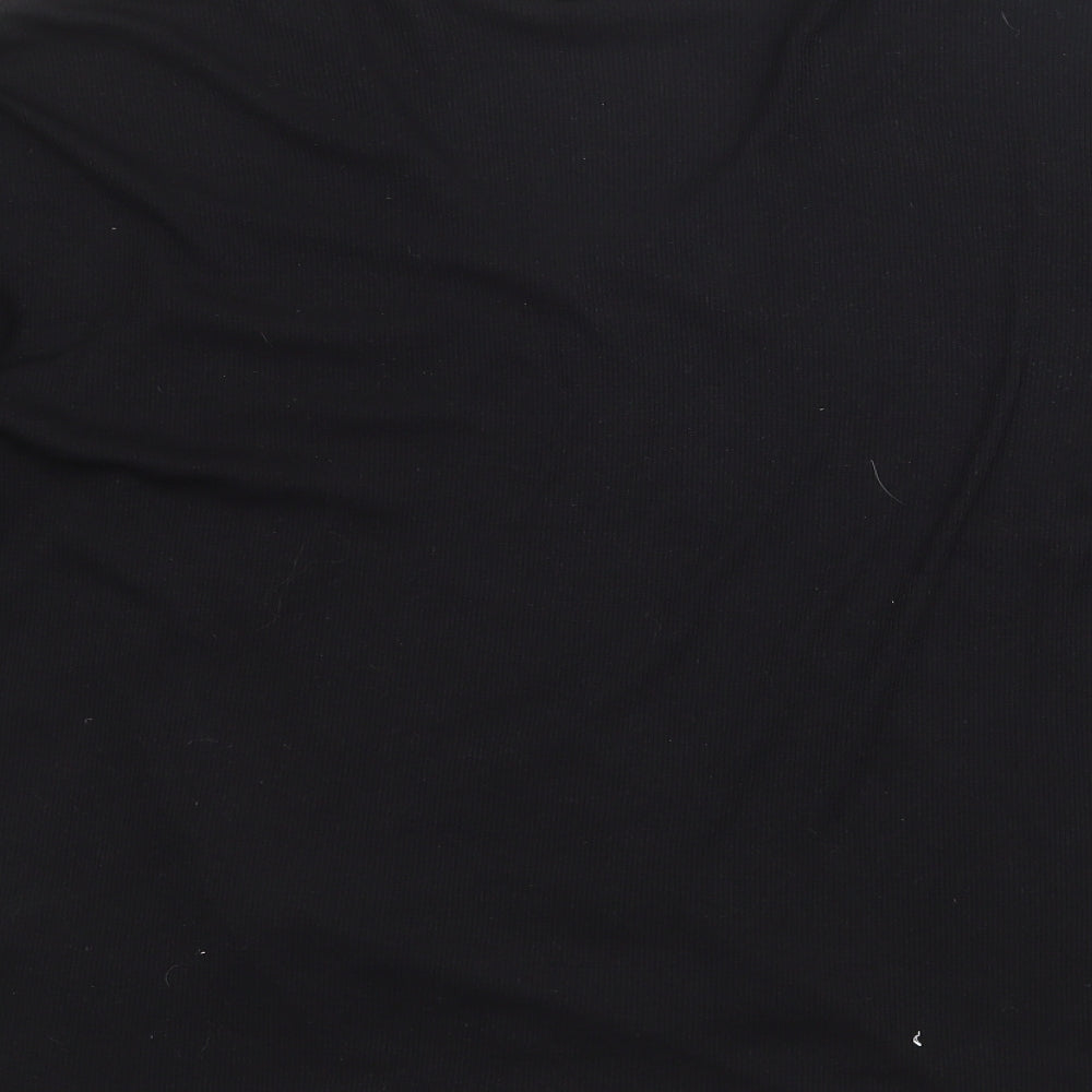 Papaya Womens Black V-Neck  Polyester Pullover Jumper Size 16