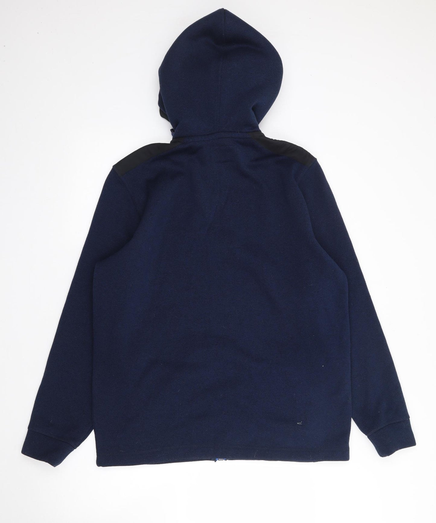 George Mens Blue  Polyester Full Zip Hoodie Size L