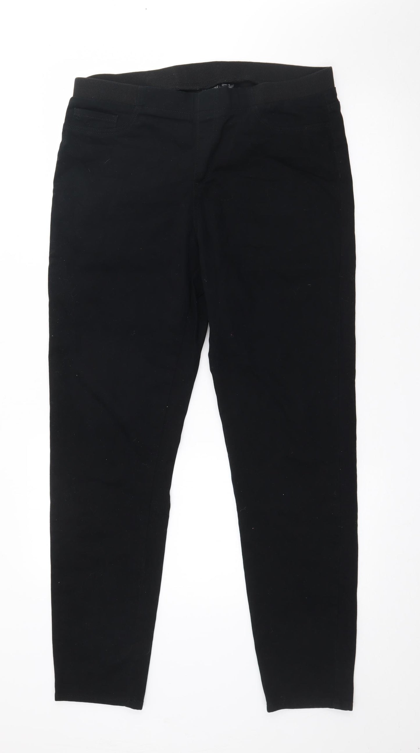 ESMARA Womens Black  Cotton Jogger Trousers Size 18 L28 in Regular