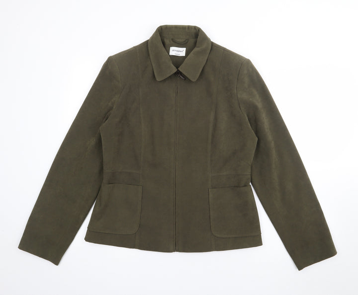 Atmosphere Womens Green   Jacket  Size 14  Zip