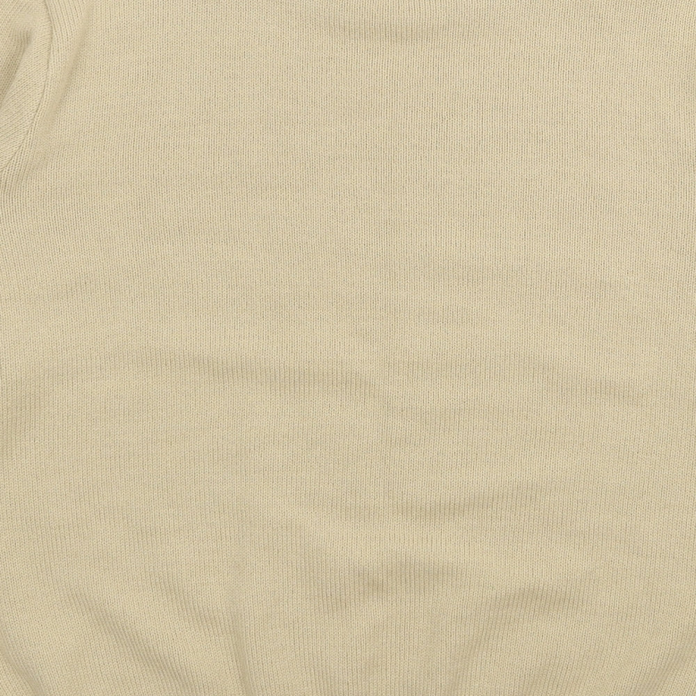 Riddella Womens Beige High Neck  Acrylic Pullover Jumper Size S