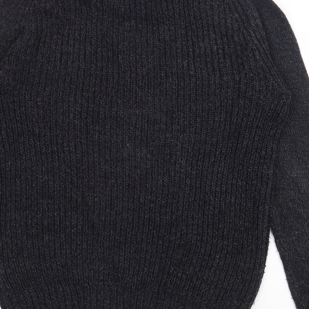NEXT Mens Grey Roll Neck  Acrylic Pullover Jumper Size S
