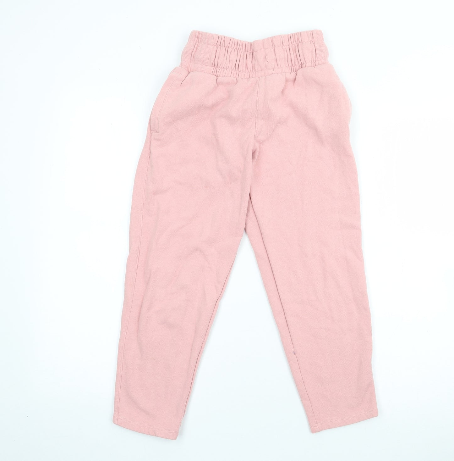 NEXT Girls Pink  Cotton Jogger Trousers Size 9 Months  Regular