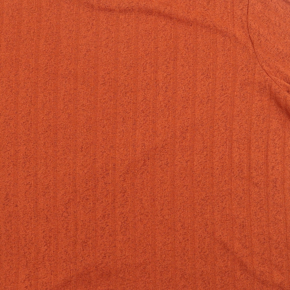 Papaya Womens Orange  Polyester Basic T-Shirt Size 20 Crew Neck