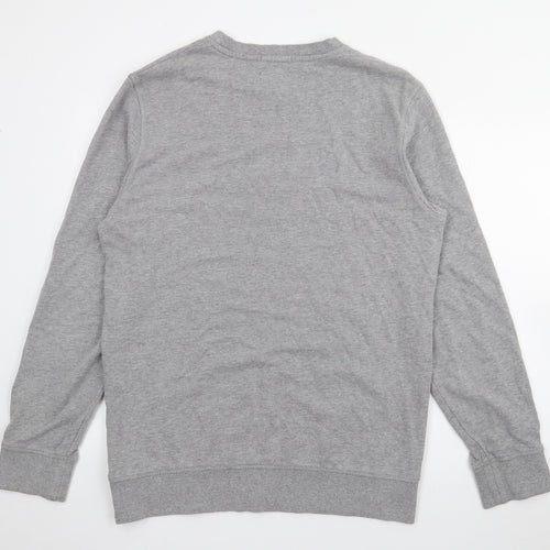 Vintage Cloth Mens Grey  Cotton Pullover Sweatshirt Size L
