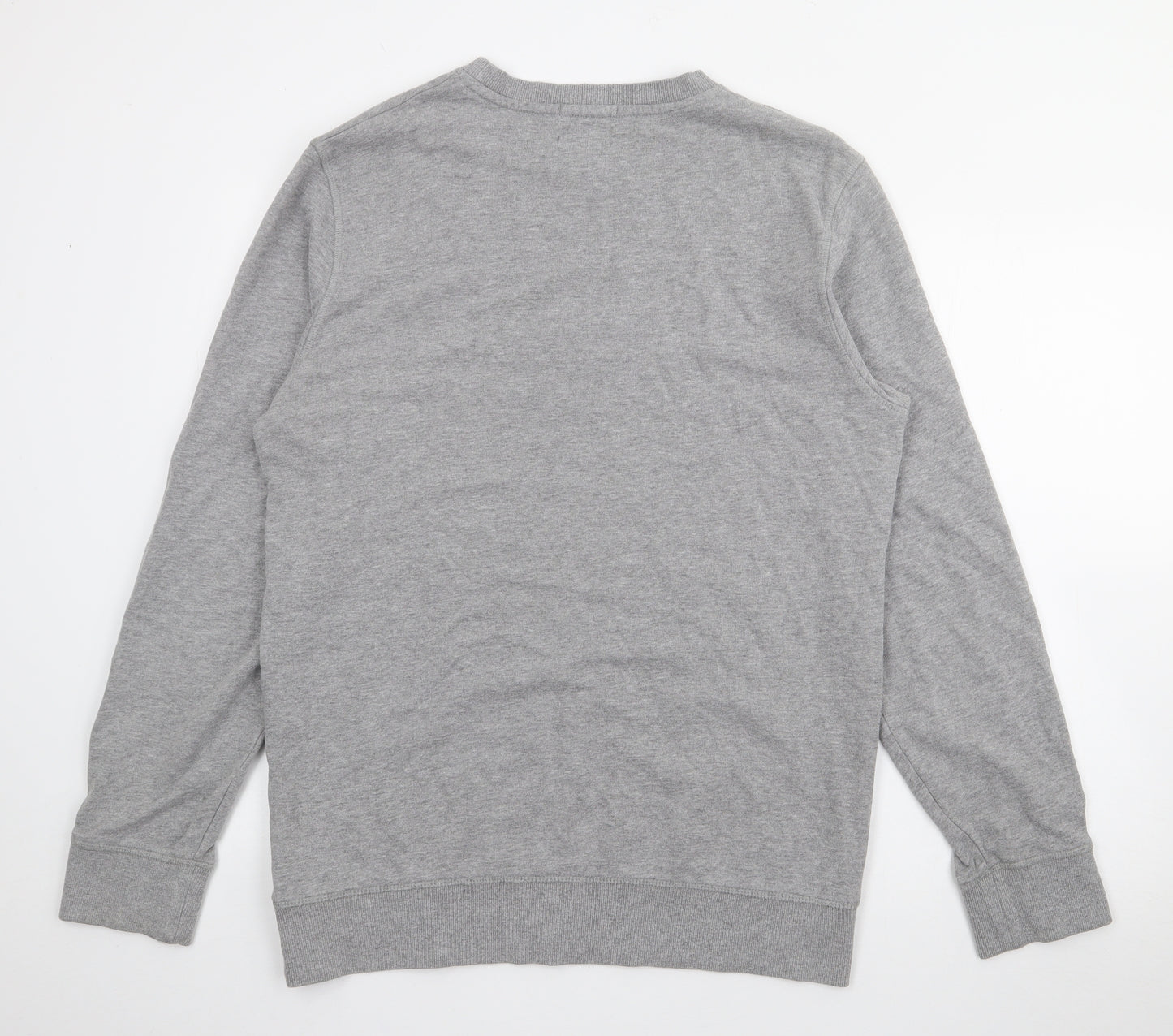 Vintage Cloth Mens Grey  Cotton Pullover Sweatshirt Size L