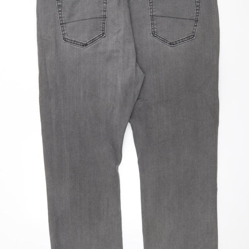 Marks and Spencer Mens Grey  Cotton Skinny Jeans Size 42 L27 in Regular