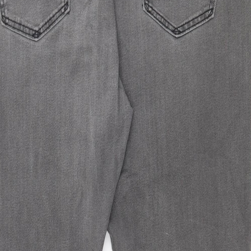 Marks and Spencer Mens Grey  Cotton Skinny Jeans Size 42 L27 in Regular