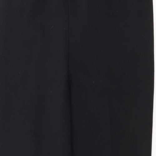 Papaya Womens Black  Cotton Trousers  Size 10 L25 in Regular