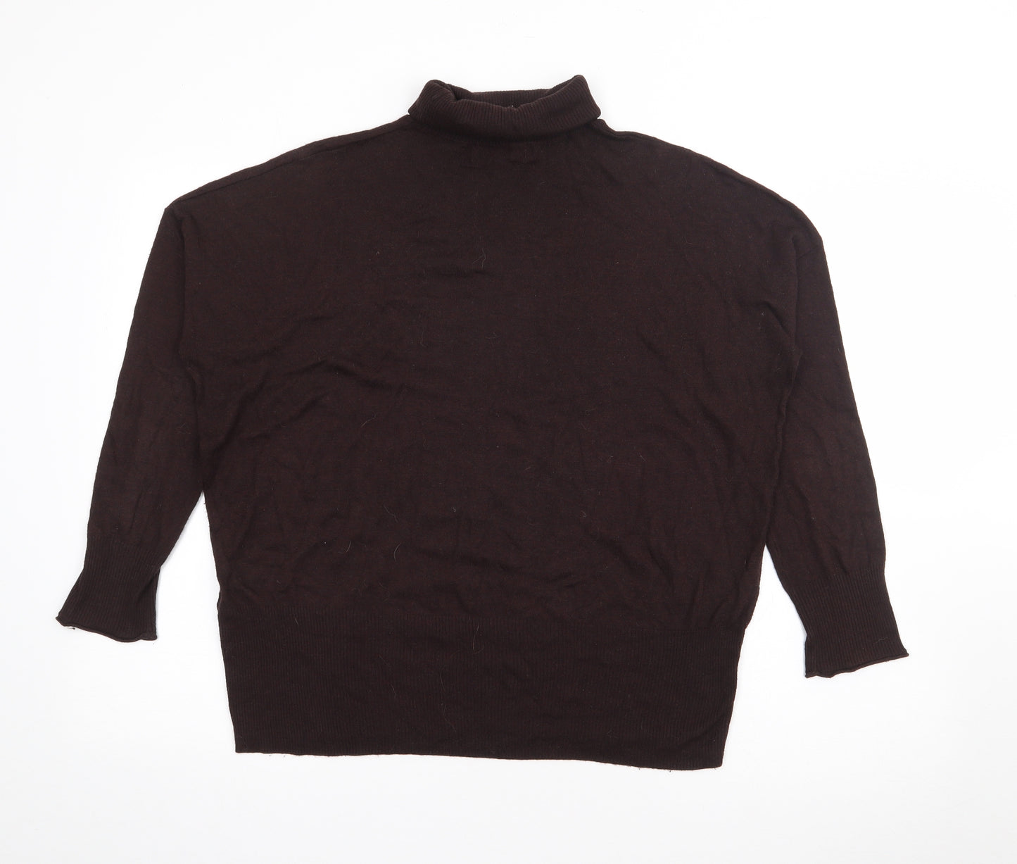 NEXT Womens Brown Roll Neck  Viscose Pullover Jumper Size 10