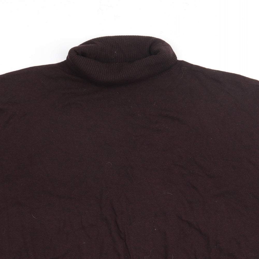 NEXT Womens Brown Roll Neck  Viscose Pullover Jumper Size 10