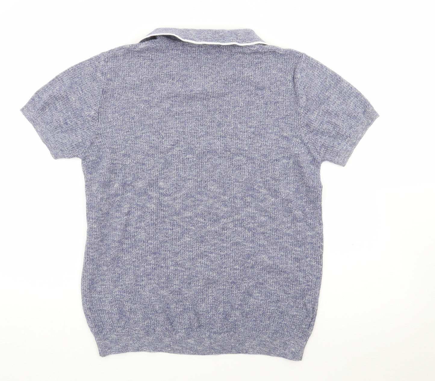 George Womens Blue  Cotton Basic Polo Size M Collared