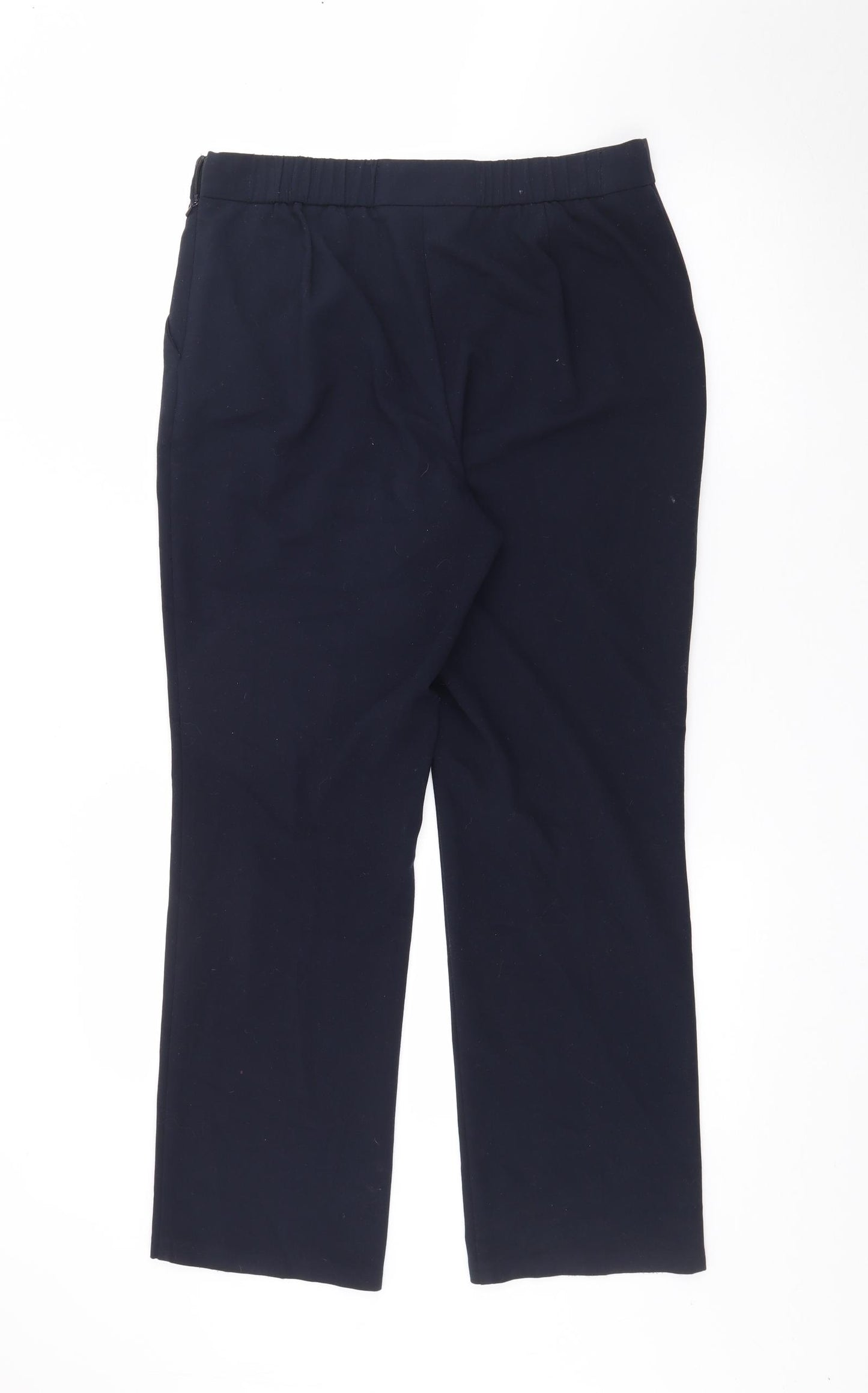 Classic Womens Blue  Polyester Trousers  Size 12 L29 in Regular