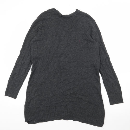Gap Womens Grey V-Neck  Cotton Cardigan Jumper Size M