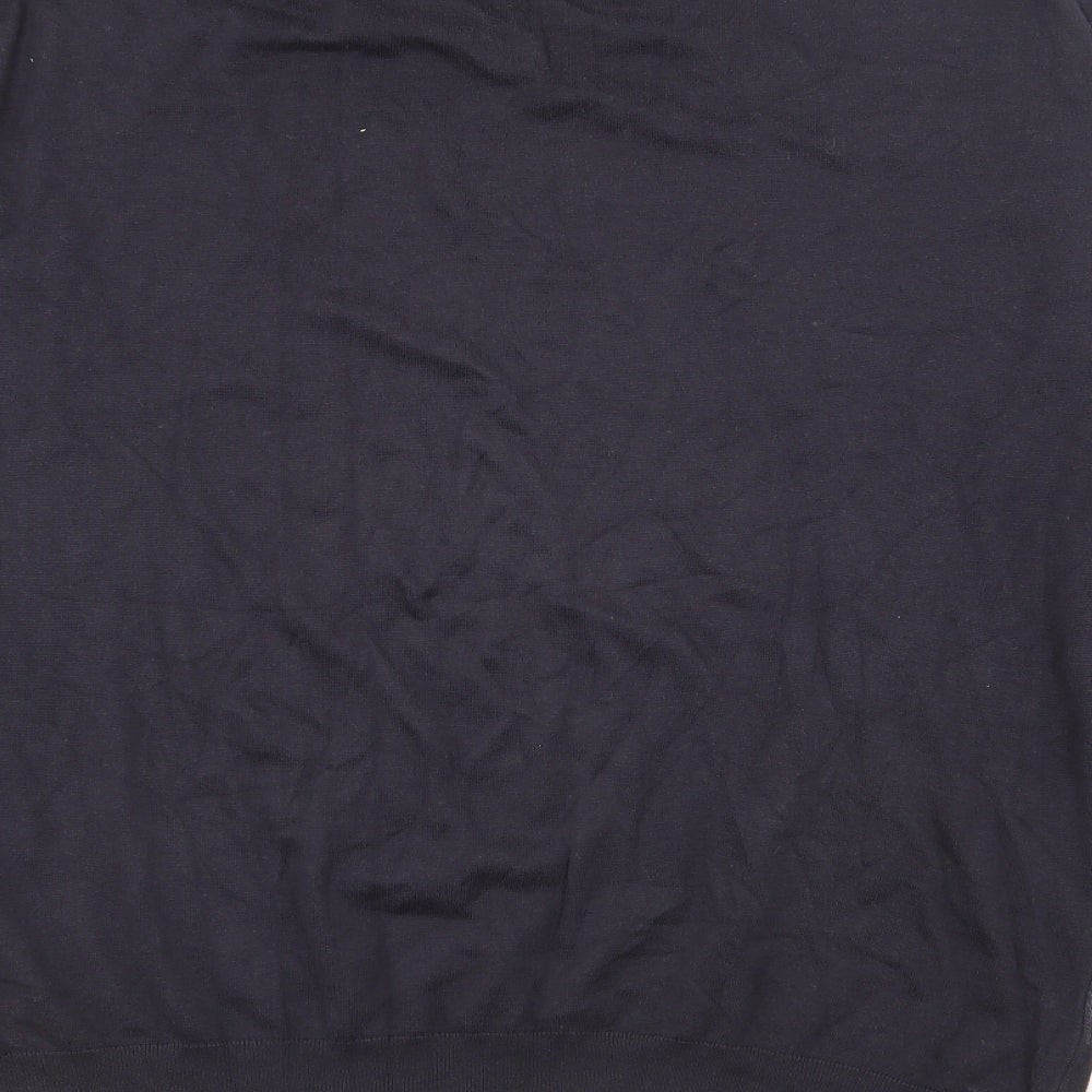 Armani Jeans Mens Grey V-Neck  Cotton Pullover Jumper Size 2XL