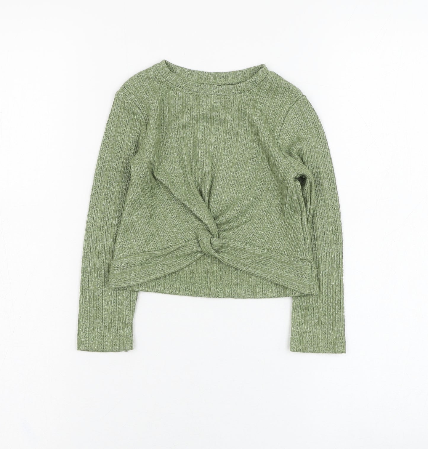 Dunnes Stores Girls Green  Polyester Pullover Sweatshirt Size 3-4 Years  Pullover