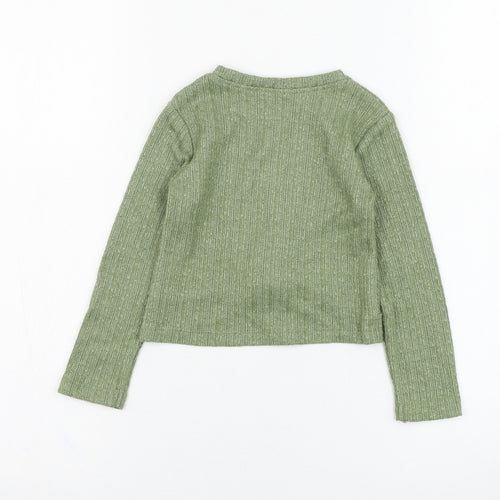 Dunnes Stores Girls Green  Polyester Pullover Sweatshirt Size 3-4 Years  Pullover