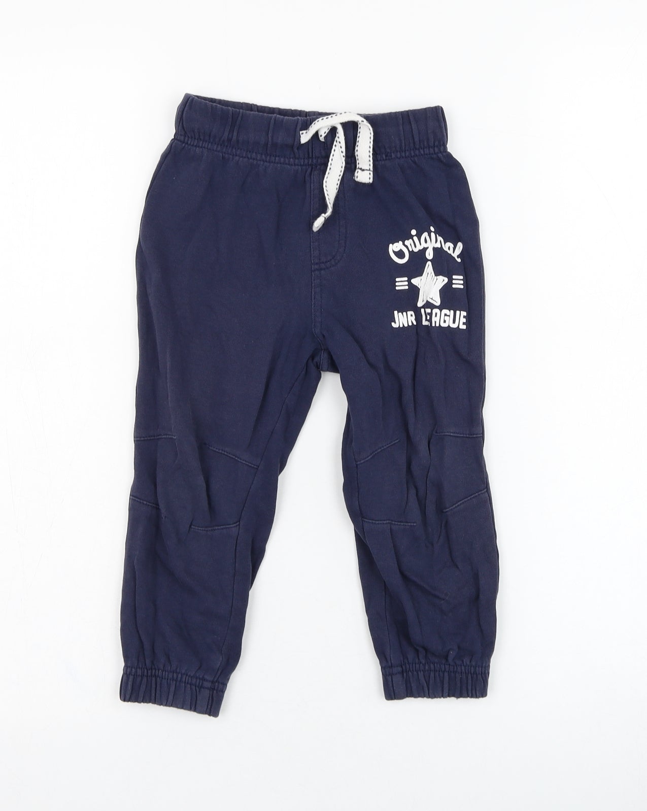 George Boys Blue  Cotton Jogger Trousers Size 2-3 Years  Regular Pullover