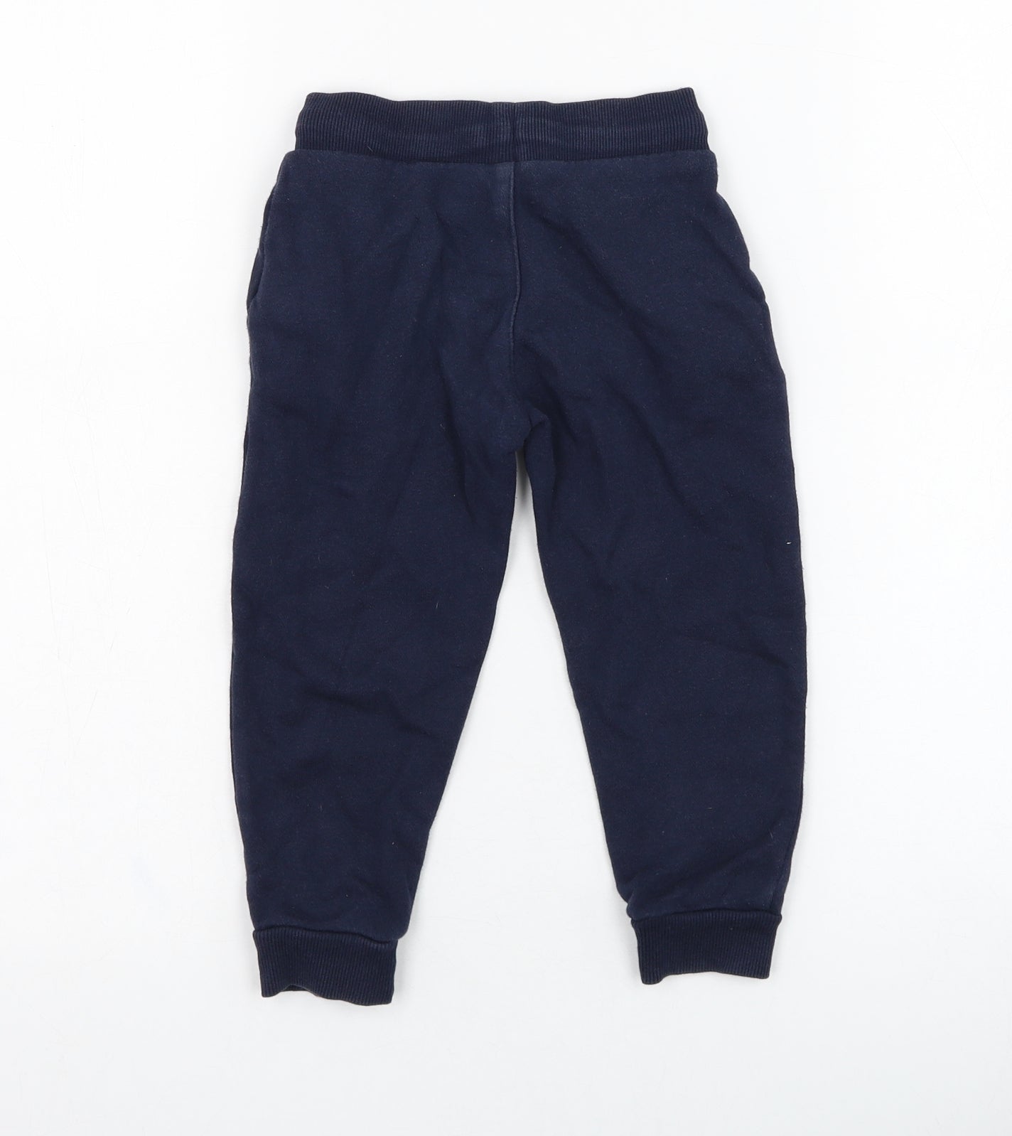 Marks and Spencer Boys Blue  Cotton Jogger Trousers Size 2-3 Years  Regular Pullover