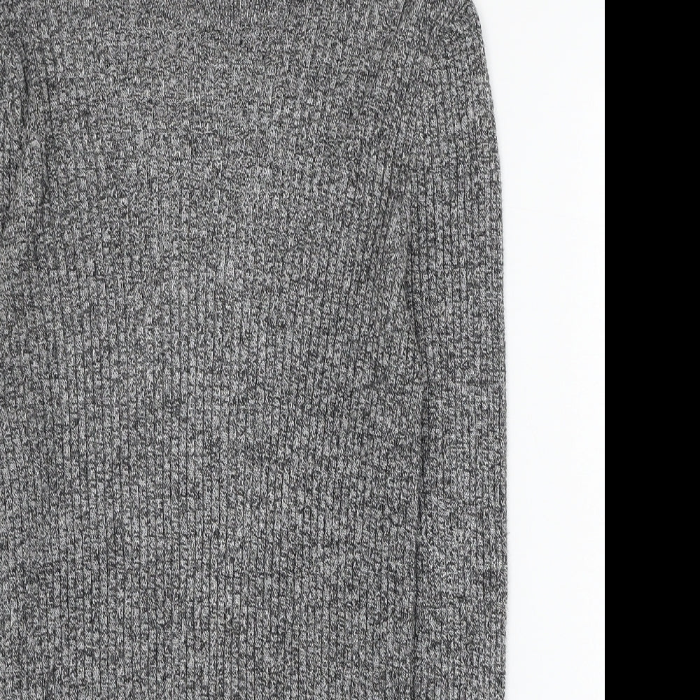 Topman Mens Grey Round Neck  Acrylic Pullover Jumper Size S